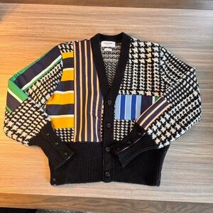 Thom Browne Black and Multicolor Cardigan